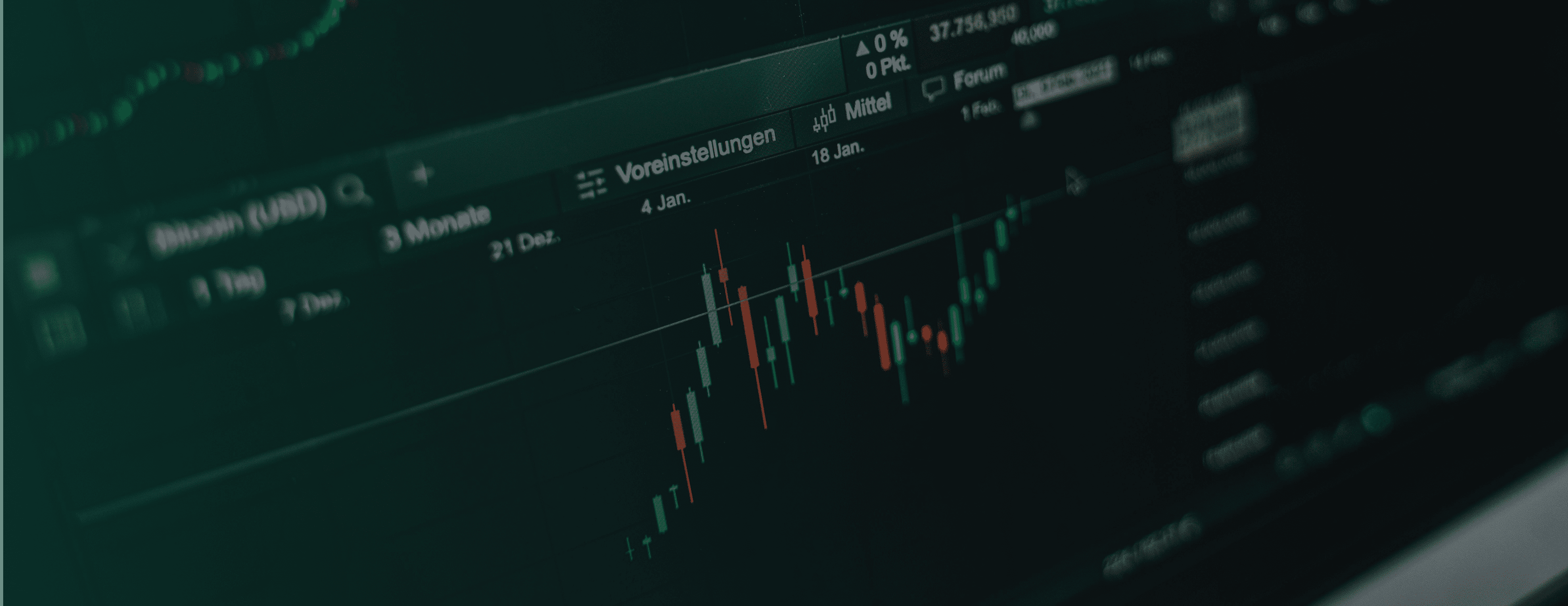 Bitcoin market analysis interface