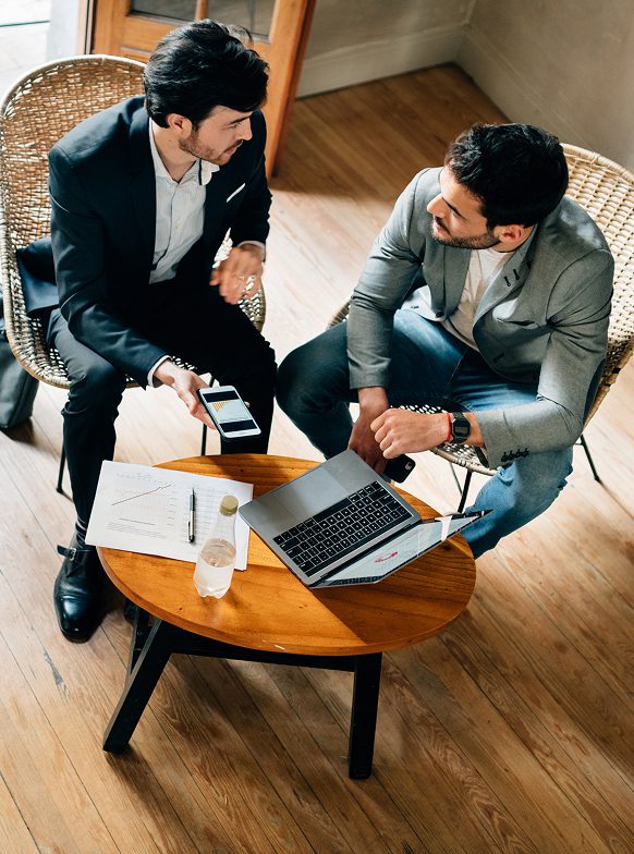 Two men having a business meeting.