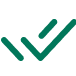 Minimalist green checkmark graphic
